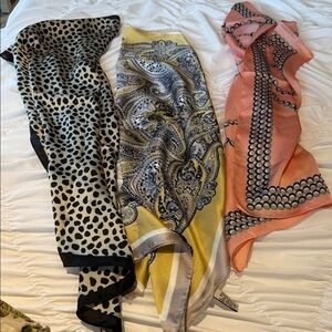 3 Scarves Brand New Elegant Multicolor Scarves Set